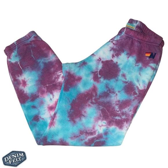 Aviator Nation Women’s Blue/Purple Tie Dye Sweatpants/Joggers | PRELOVED!! - Picture 1 of 10